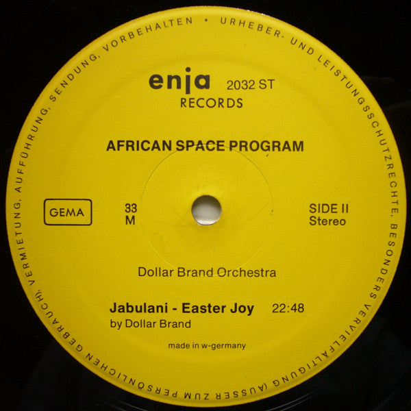 Dollar Brand : African Space Program (LP, Album)