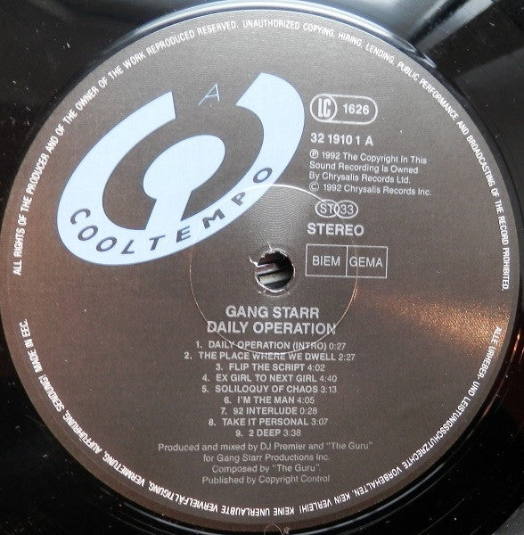 Gang Starr : Daily Operation (LP, Album)