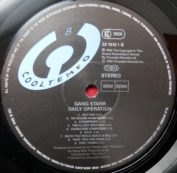 Gang Starr : Daily Operation (LP, Album)
