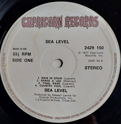 Sea Level : Sea Level (LP, Album)