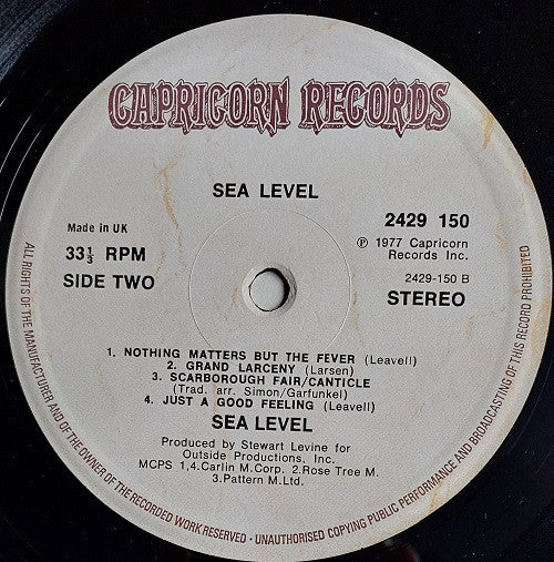 Sea Level : Sea Level (LP, Album)
