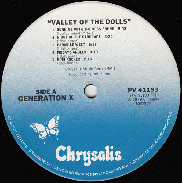 Generation X (4) : Valley Of The Dolls (LP, Album, RE, Pit)