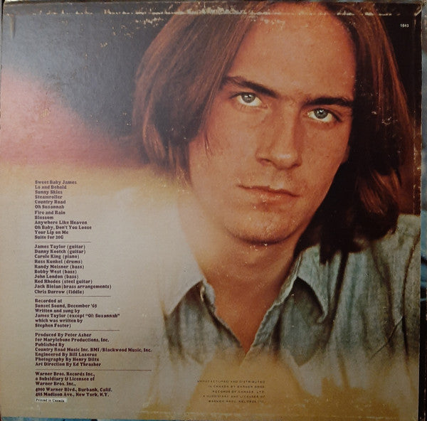 James Taylor (2) : Sweet Baby James (LP, Album, Gol)