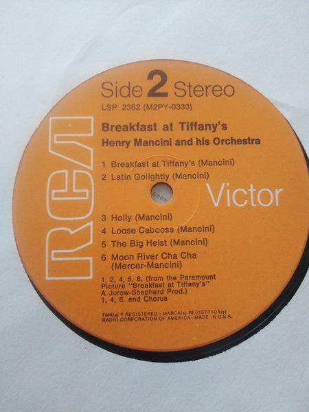 Henry Mancini : Breakfast At Tiffany's (Music From The Motion Picture Score) (LP, Album, RE, Ind)