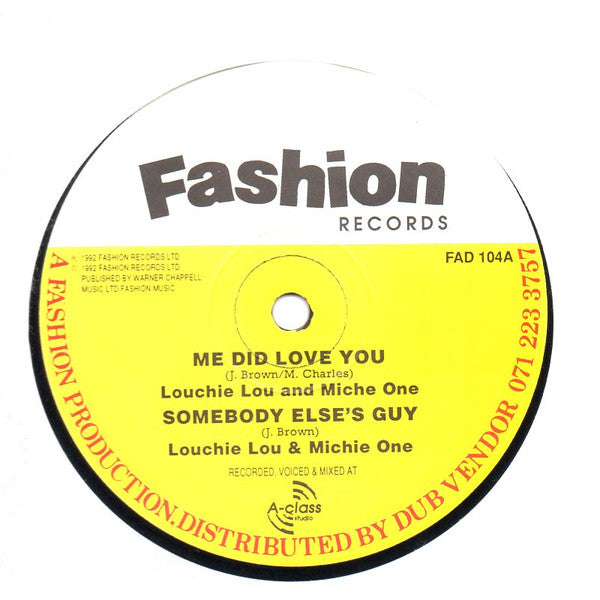 Louchie Lou & Michie One : Me Did Love You (12", Single)