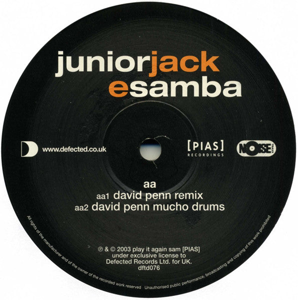 Junior Jack : E Samba (12")