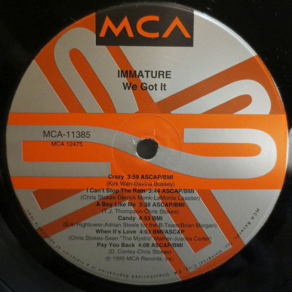 Immature : We Got It (LP, Album)