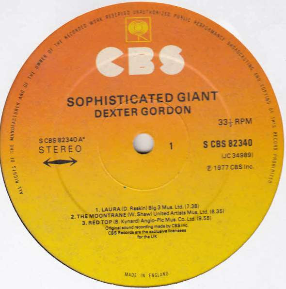 Dexter Gordon : Sophisticated Giant (LP, Album)