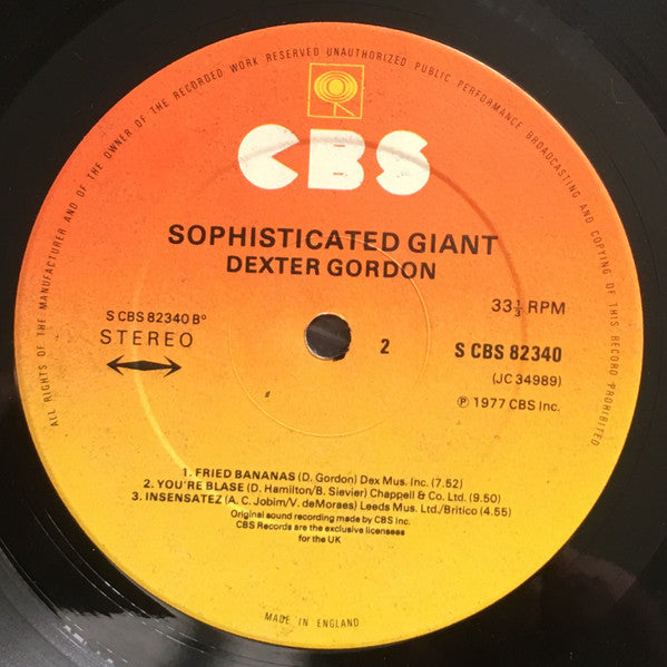 Dexter Gordon : Sophisticated Giant (LP, Album)