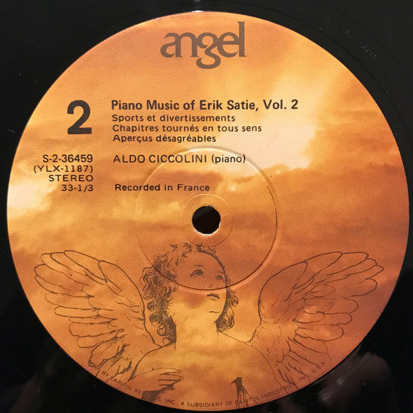 Erik Satie / Aldo Ciccolini : Piano Music Of Erik Satie, Vol. 2 (LP, Album)