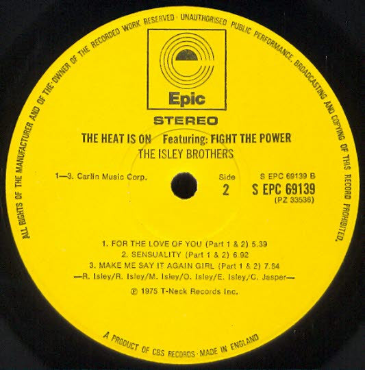 The Isley Brothers : The Heat Is On Featuring: Fight The Power (LP, Album)