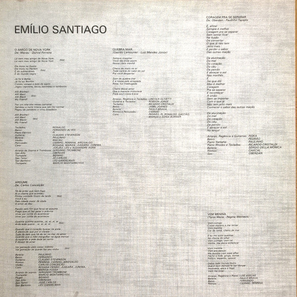Emilio Santiago : Mais Que Um Momento (LP, Album)