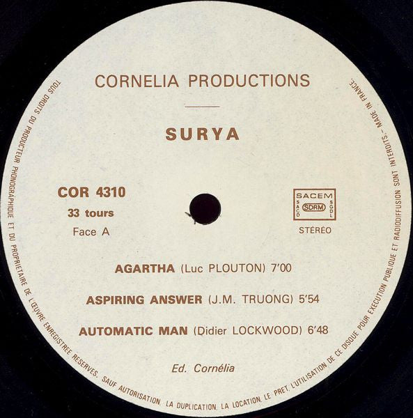 Surya (5) : Surya (LP, Album)