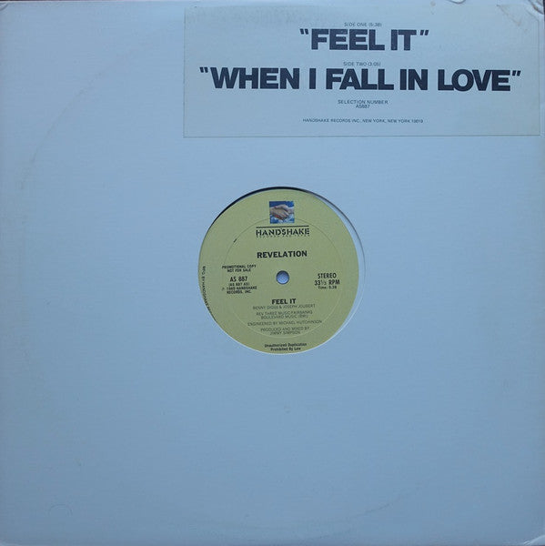 Revelation (2) : Feel It (12", Promo, Yel)