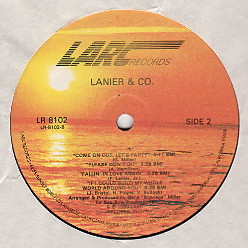 Lanier & Co : Lanier & Co. (LP, Album, Glo)
