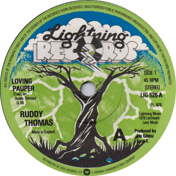 Ruddy Thomas / Trinity (4) : Loving Pauper / Judgement Time (7")