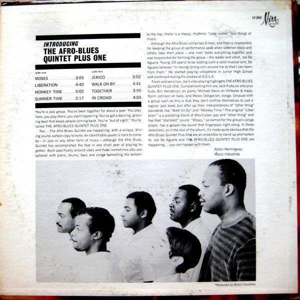The Afro Blues Quintet Plus One : Introducing (LP, Album, Mono)