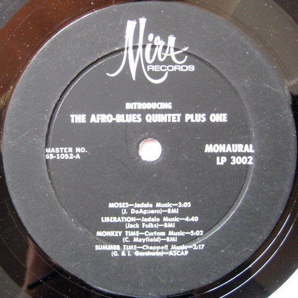 The Afro Blues Quintet Plus One : Introducing (LP, Album, Mono)