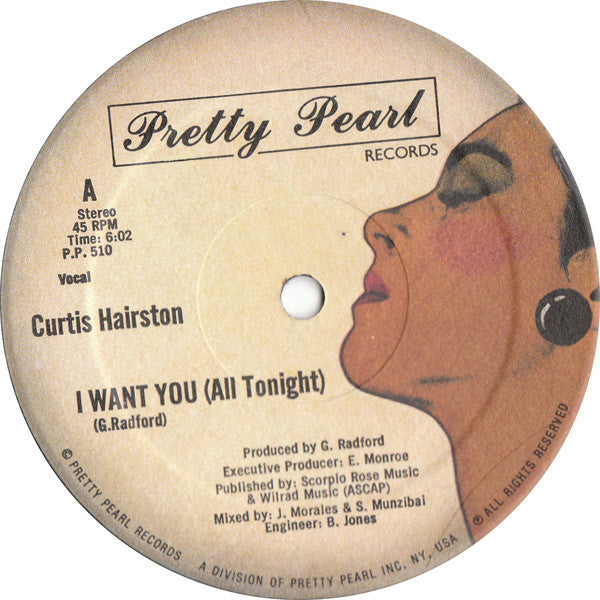 Curtis Hairston : I Want You (All Tonight) (12", RE)