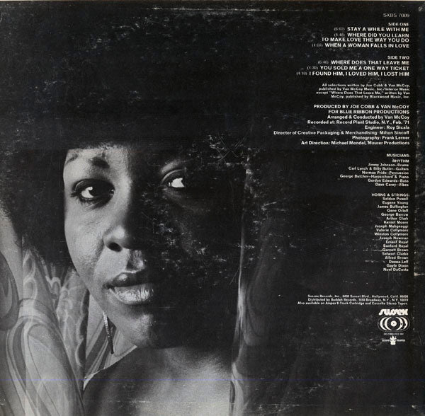 Sharon Ridley : Stay A While With Me (LP, Album, Promo)