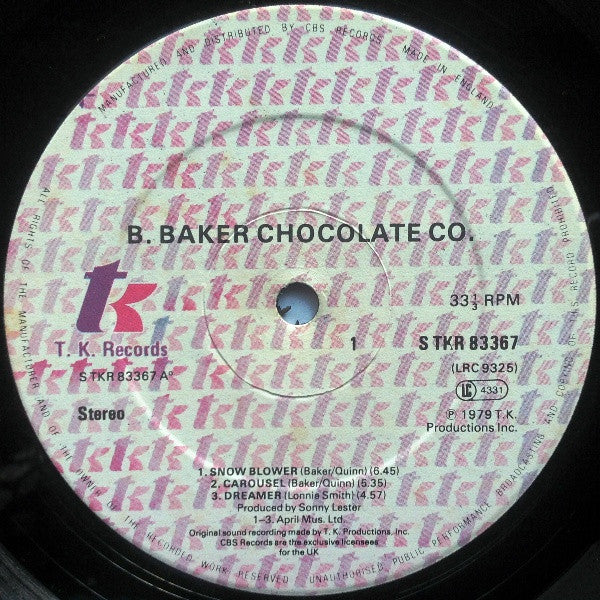 B. Baker Chocolate Co. : B. Baker Chocolate Co. (LP, Album)