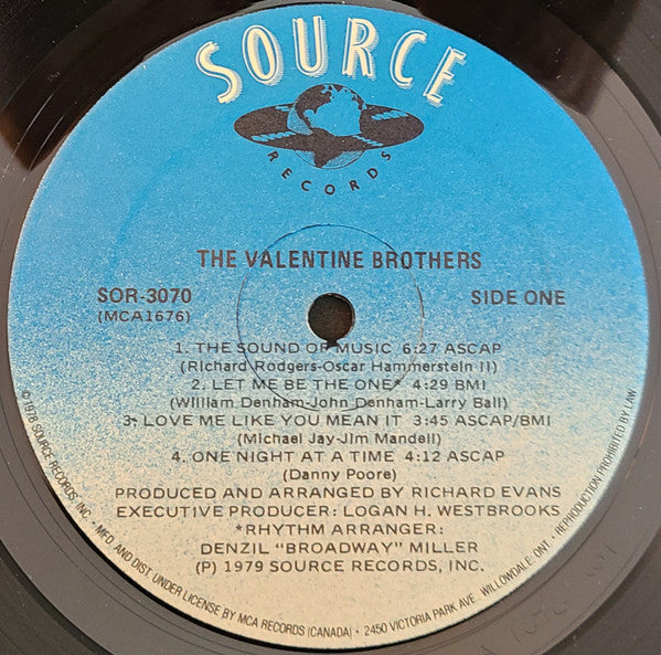 The Valentine Brothers : Valentine Brothers (LP, Album)
