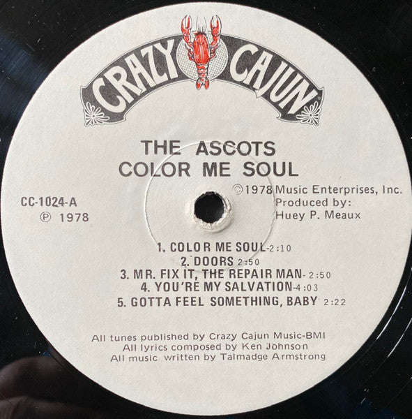 The Ascots (8) : Color Me Soul (LP, Album)