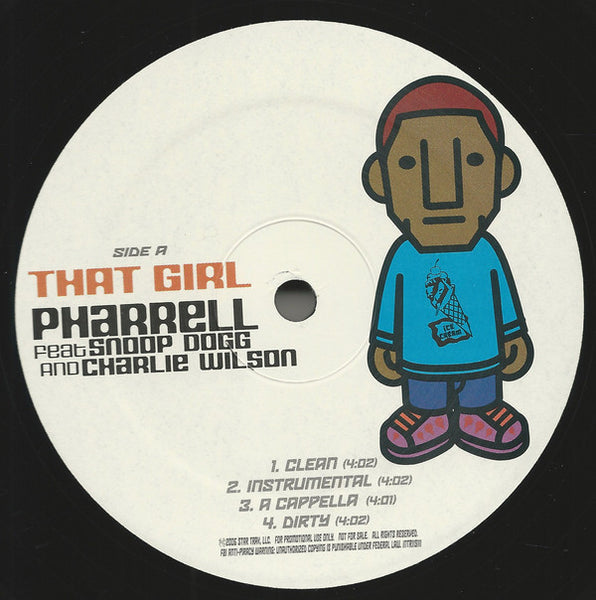 Pharrell Williams feat Snoop Dogg And Charlie Wilson : That Girl (12", Promo)