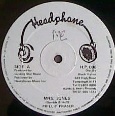 Phillip Fraser / Prince Alla : Mrs Jones / Missing You  (12")