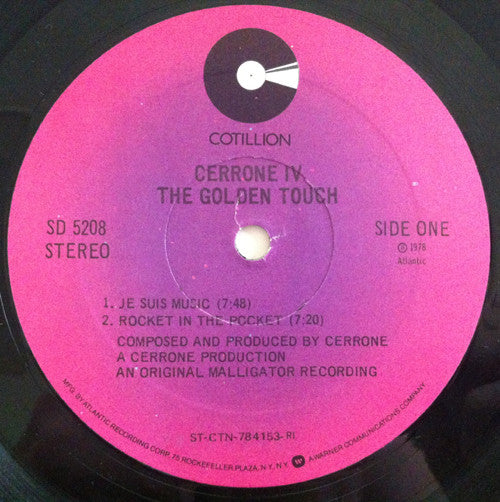 Cerrone : Cerrone IV - The Golden Touch (LP, Album, RI)