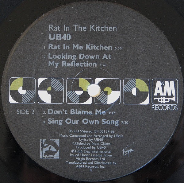 UB40 : Rat In The Kitchen (LP, Album, Ind)