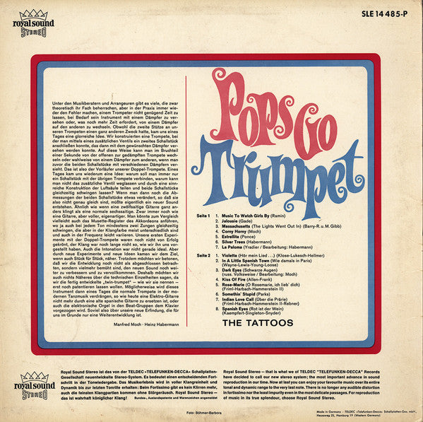 The Tattoos : Pops Go Trumpet (LP, Album)