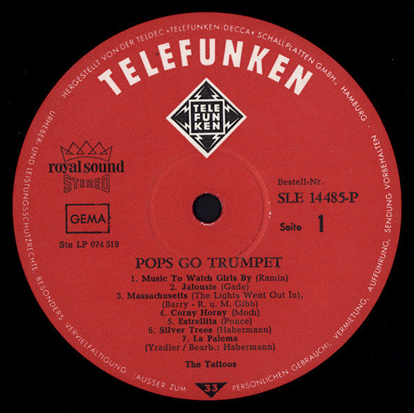 The Tattoos : Pops Go Trumpet (LP, Album)