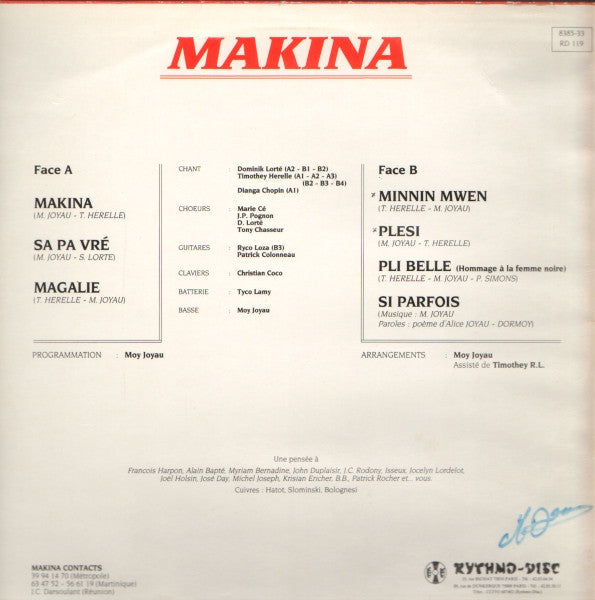 Makina (4) : Makina (LP, Album)