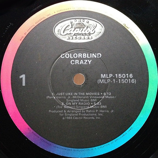 Colorblind (2) : Crazy (LP, MiniAlbum, Num)