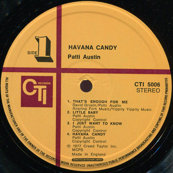 Patti Austin : Havana Candy (LP, Album, Gat)