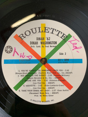 Dinah Washington : Dinah '62 (LP, Album, Mono)