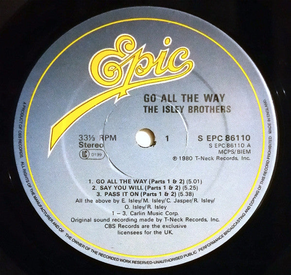The Isley Brothers : Go All The Way (LP, Album)