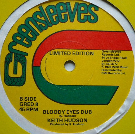 Keith Hudson : Bloody Eyes (12", Single, Ltd)