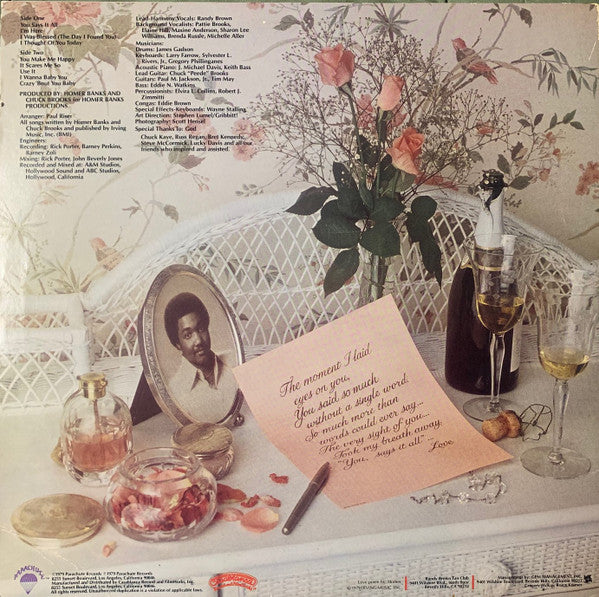 Randy Brown (2) : Intimately (LP, Album, Promo, 16 )