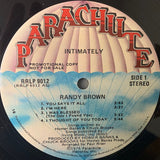 Randy Brown (2) : Intimately (LP, Album, Promo, 16 )