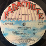 Randy Brown (2) : Intimately (LP, Album, Promo, 16 )