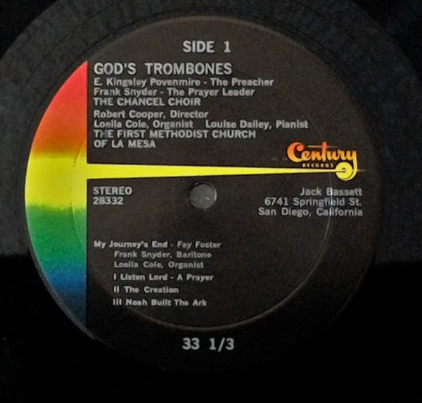 The First Methodist Church of La Mesa : God's Trombones (LP, Album)