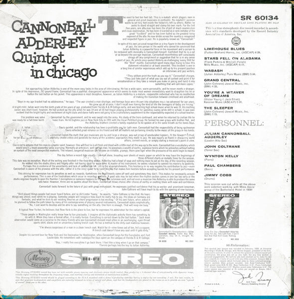 The Cannonball Adderley Quintet : In Chicago (LP, Album)