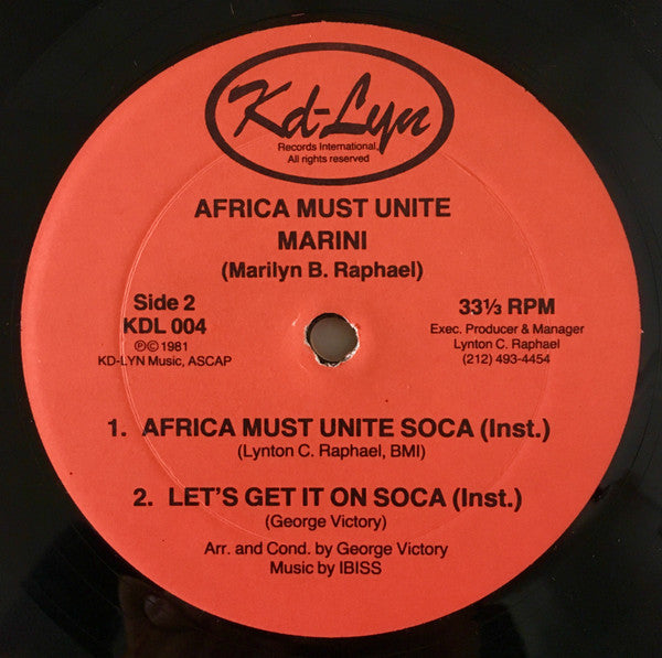 Marini (3) : Africa Must Unite / Let's Get It On (12")