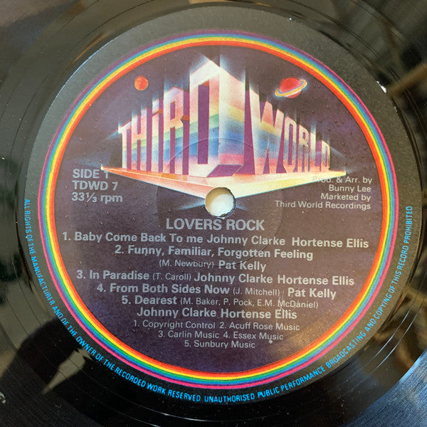 Pat Kelly / Johnny Clarke / Hortense Ellis : Lovers Rock (LP, Album)