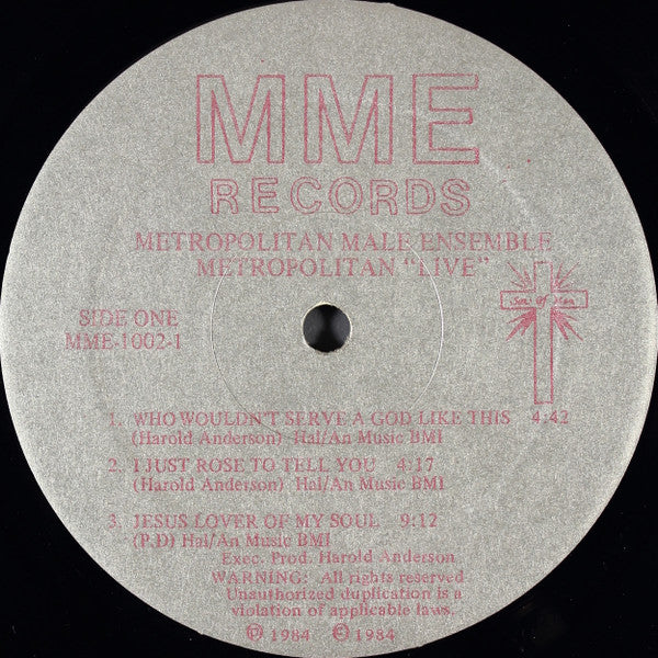 The Metropolitan Male Ensemble* : Live! (LP)