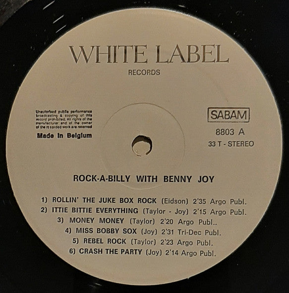 Benny Joy : Rock-A-Billy With Benny Joy (LP, Comp)