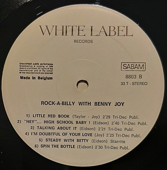 Benny Joy : Rock-A-Billy With Benny Joy (LP, Comp)