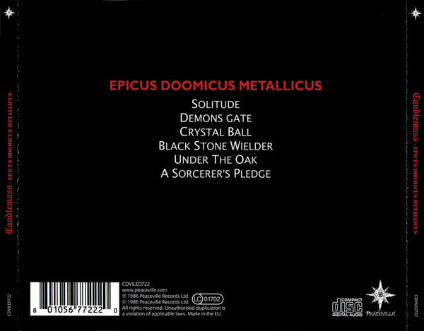 Candlemass : Epicus Doomicus Metallicus (CD, Album, RE, RM)